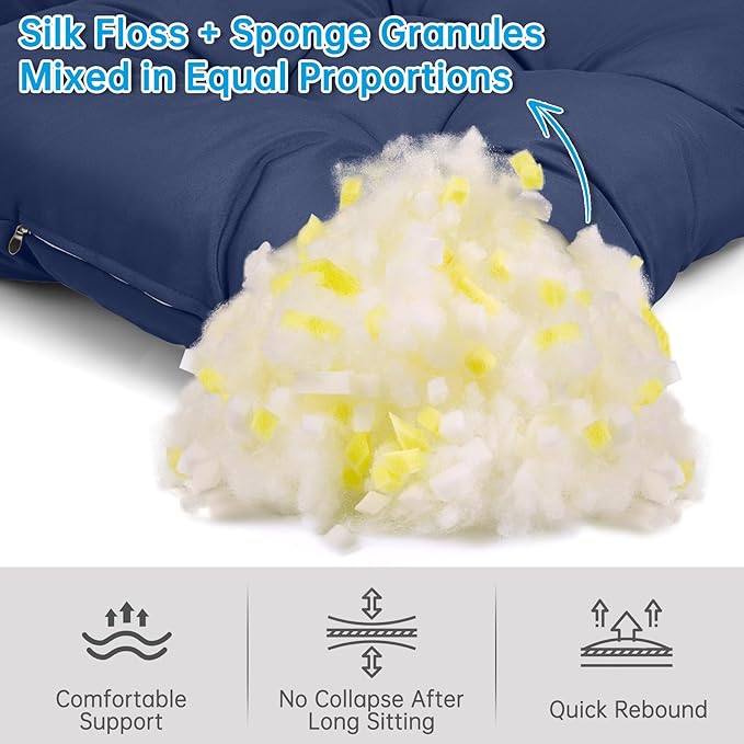 Adirondack Chair Cushion Tufted Waterproof Outdoor Rocking Chair Cushions