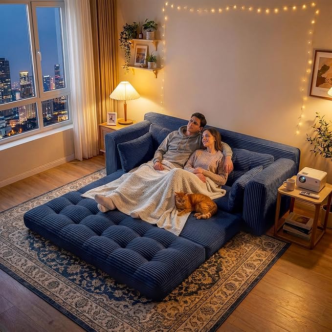 Homkdom 3 Seater Boneless Couch
