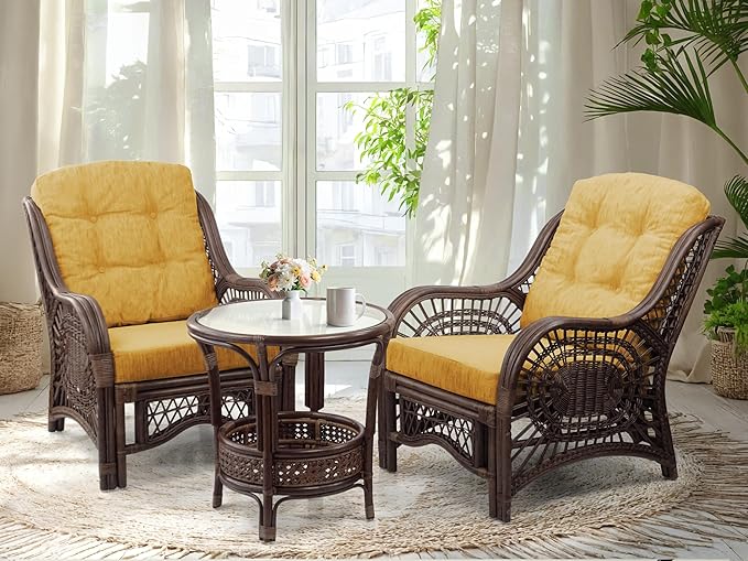 Malibu Lounge Living Accent Armchair Natural Rattan Wicker Handmade Design