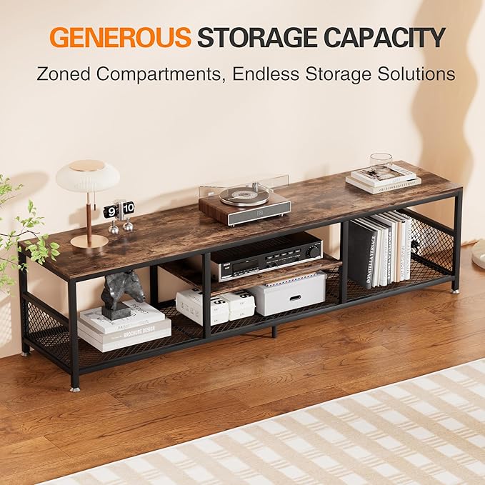 VECELO TV Stand with Power Outlets