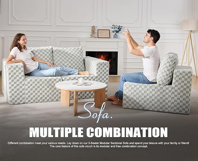 Modular Sectional Sofa 3-Seater Modular Couch