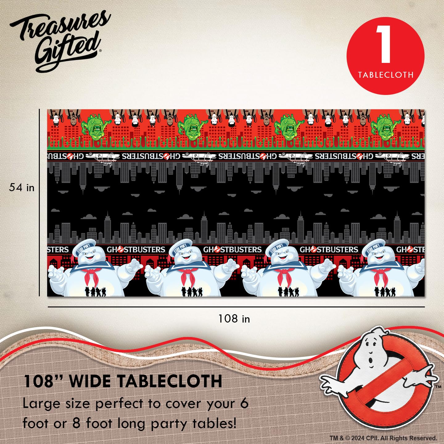 Treasures Gifted Officially Licensed Ghostbusters Party Decorations Serves 16 Guests - Complete Set Ghostbusters Birthday Decorations - Ghostbusters Party Supplies, Ghostbusters Plates & More