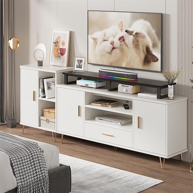 YAOHUOO 59" Large TV Riser for 32-75 inch TV, TV Riser Stand Shelf