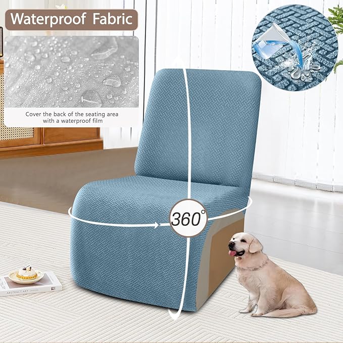 ALIECOM 100% Waterproof Recliner Sectional Couch Covers L Shape Stretch Corner
