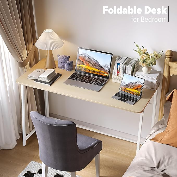 WOHOMO Folding Desk, Small Foldable Desk 47.2"