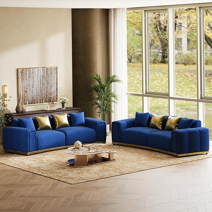 Oversized Velvet Chesterfield Couch