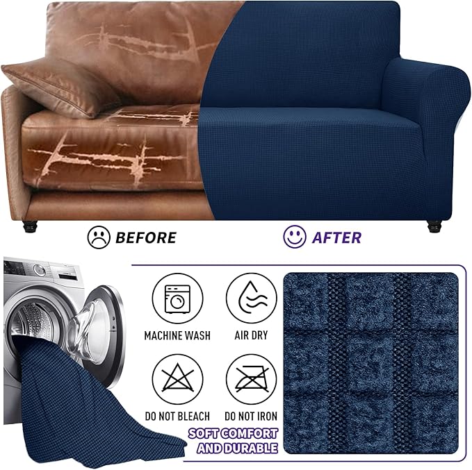 ZNSAYOTX Super Stretch Couch Cover Love Seat Sofa Covers