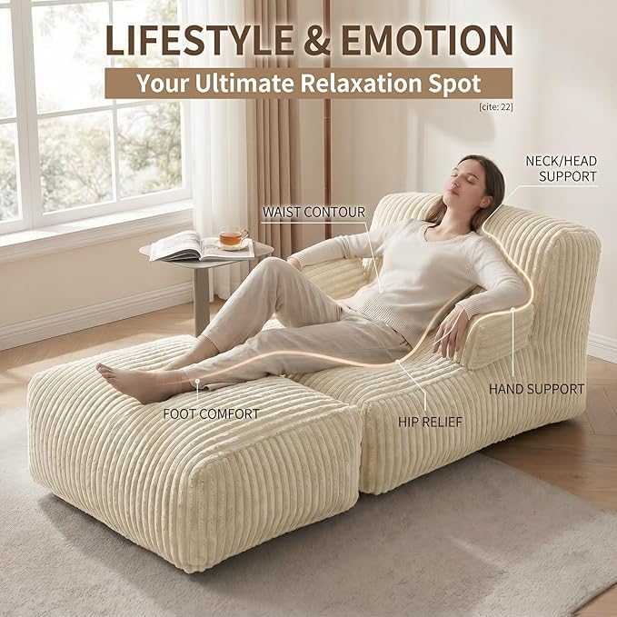 6FT Large Bean Bag Chair Lounger