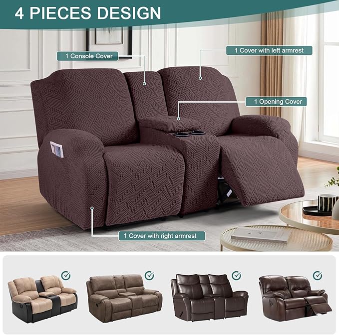 Ruaozz Loveseat Recliner Covers
