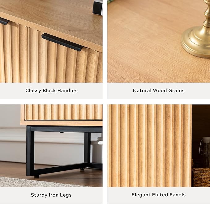 EYYTHUNG Fluted Storage Cabinet