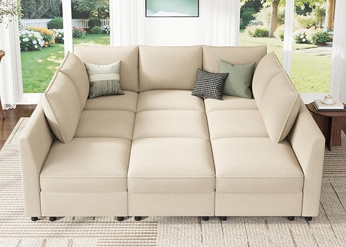 HONBAY Modular Sectional Sleeper Sofa