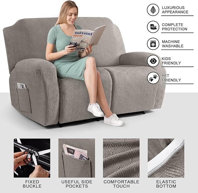 Timeles Recliner Covers Extra Wide Recliner Loveseat Covers Oversized Reclining