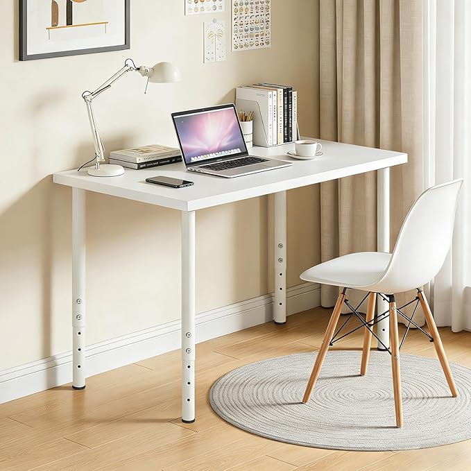QLLY 24-40 inch Adjustable Metal Table Legs, Heavy Duty DIY Desk Legs