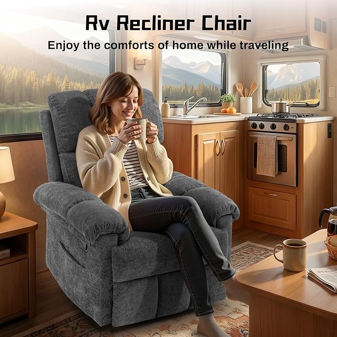 Korser Recliner Chair, Swivel Rocker Recliner Chair