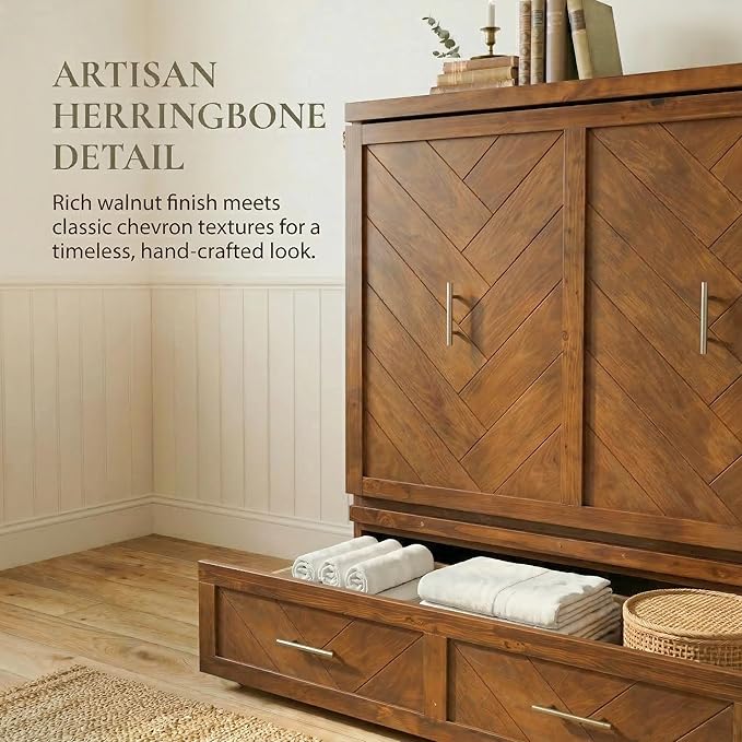 KEIKI Queen Murphy Bed Cabinet