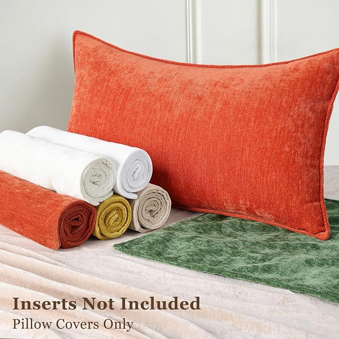 decorUhome Summer Couch Euro Sham Throw Pillow Covers 24x24 Set of 2,