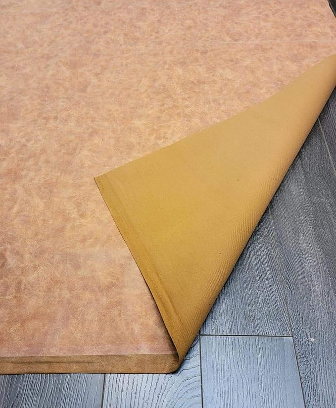 NAT Leathers | Blonde Distressed Soft Leather Upholstery Fabric | 2 yards cut