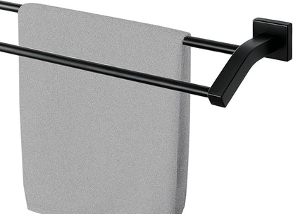 Alise Double Towel Bar, 32 Inch Towel Rack for Bathroom Wall Mounted, SUS304 Stainless Steel Bathroom Towel Holder Joining Process Towel Rail for Bathroom,Matte Black