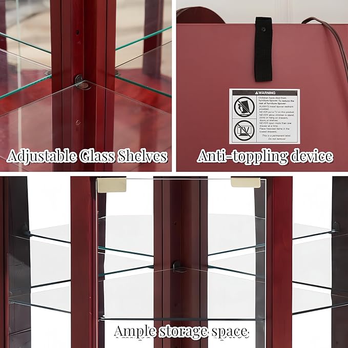 Glass Corner Display Cabinet