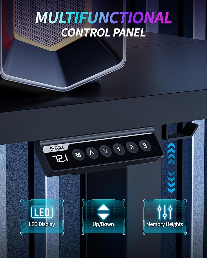 BIZUM Standing Desk Electric Adjustable Computer Desk-Stand up Desk Office