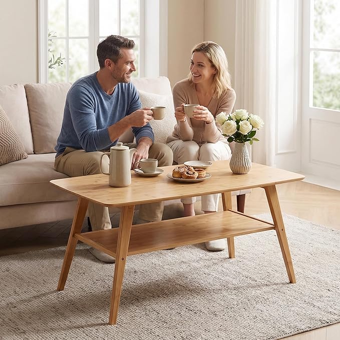Eco-Friendly Natural Bamboo Coffee Table