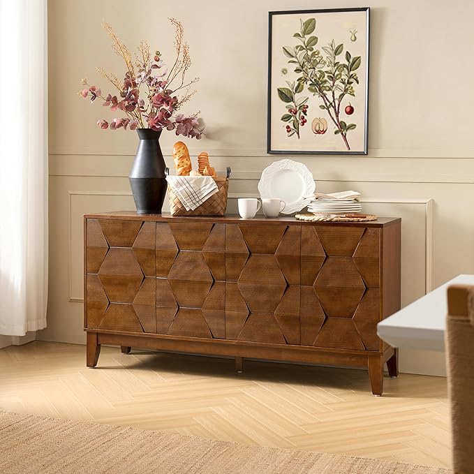 HULALA HOME Mid Century Sideboard Buffet Cabinet