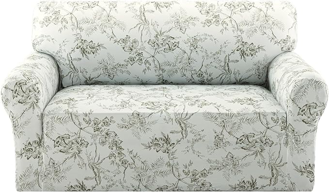 H.VERSAILTEX High Stretch Couch Cover 2 Cushion Sofa Printed Love Seat Couch