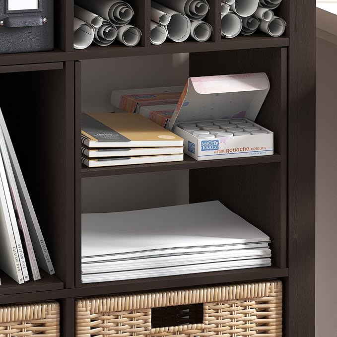 Furinno Cubicle Cube Insert, H-Shelf Cube Organizer, 2-Tier Shelf Accessory
