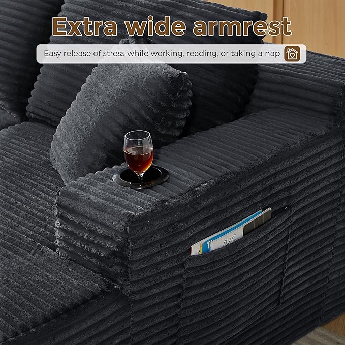 133" Oversized Cloud Boneless Sofa Couch