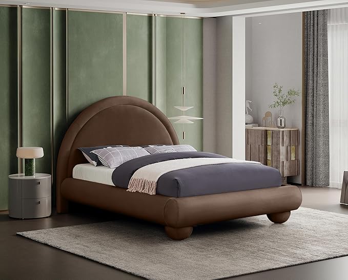 Meridian Furniture MadridBrown-Q Madrid Collection Art Deco Queen Bed