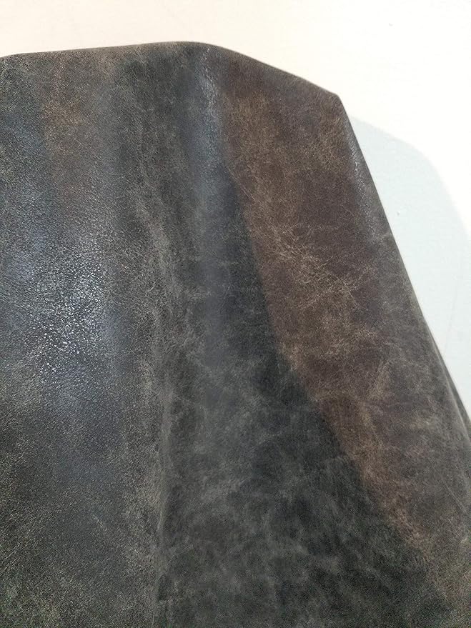 NAT Leathers | Crazy Horse Faux Leather Upholstery Fabric Leather by The Yard