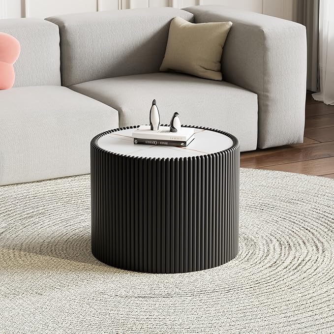 Modern Nesting Coffee Table Set of 2, Creative Moon Coffee and End Table Set
