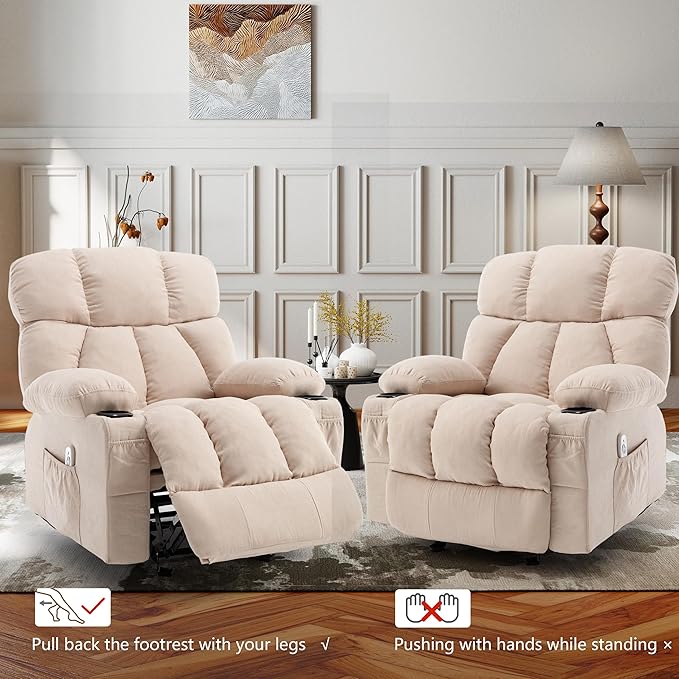 Massage Rocking Recliner Chair, Ergonomic Recliners Sofa