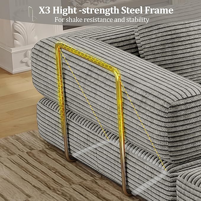 BSHOMGI 4 in 1 Futon Sofa Bed Queen Size