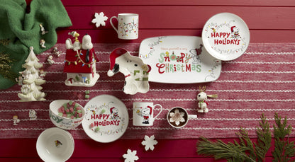 Lenox 896323 Snoopy Christmas Candy Dish, Holiday Hosting