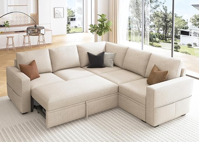 HONBAY Modular Sectional Sleeper Sofa