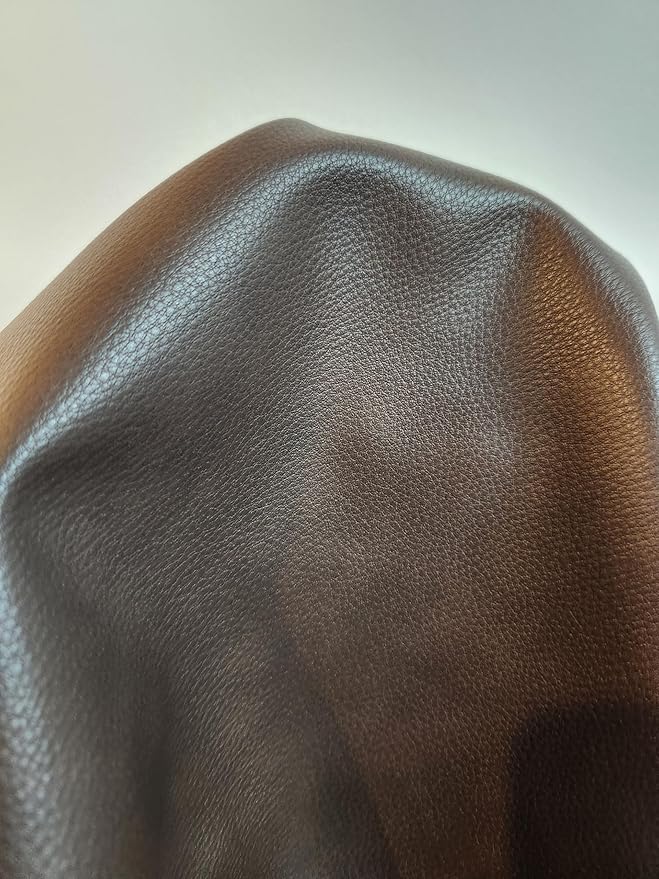 NAT Leathers | Cacao Brown Pebblegrain Soft Faux Vegan Leather PU | 5 Yards Cut