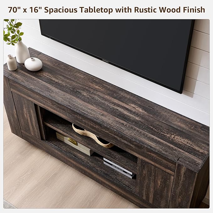 OKD Modern 70" TV Stand, Entertainment Center