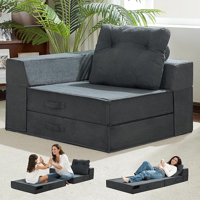 Folding Sofa Bed, 4 in 1 Convertible Sleeper Chair