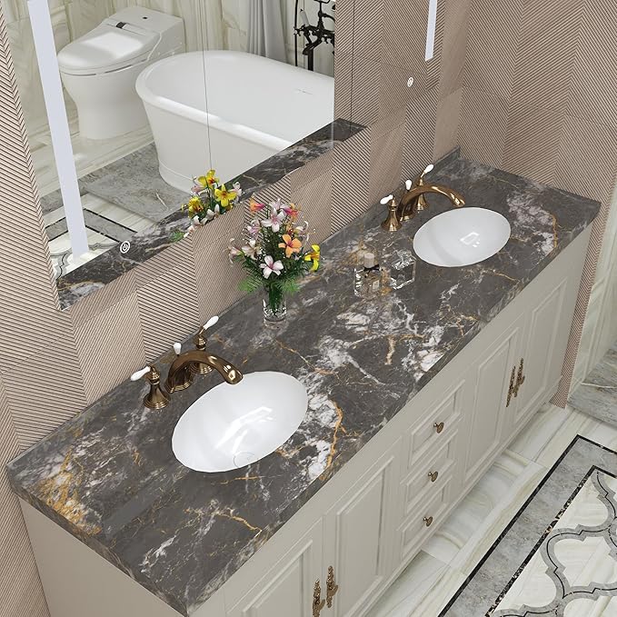 BAYYA Golssy Marble Contact Paper