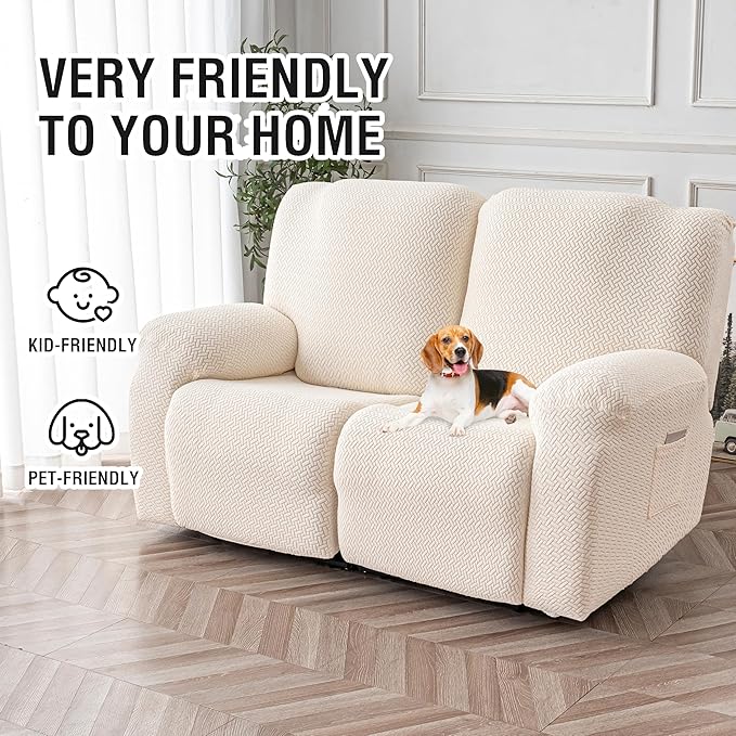 Genina Recliner Loveseat Cover Stretch Couch Covers Sofa slipcover