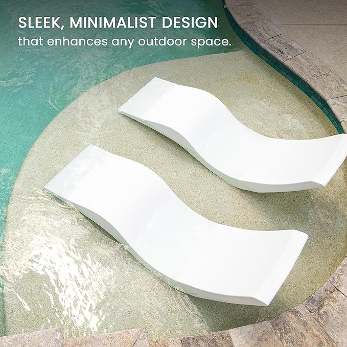 Aqua Outdoors - in-Pool Chaise Lounger - Inside Pool & Sun Shelf Lounge Chair -