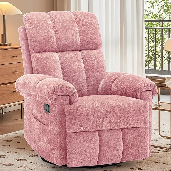 Korser Recliner Chair, Swivel Rocker Recliner Chair