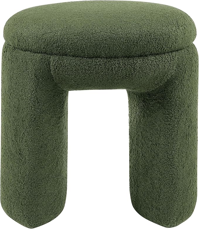 Furniture of America Rami Modern 18-inch Solid Wood Upholstered Ottoman