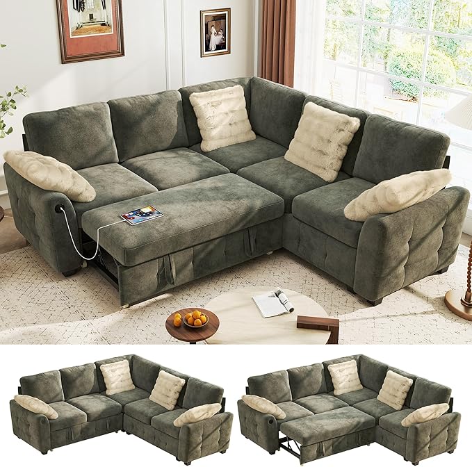 Ihanherry L-Shaped Sectional Sofa Bed