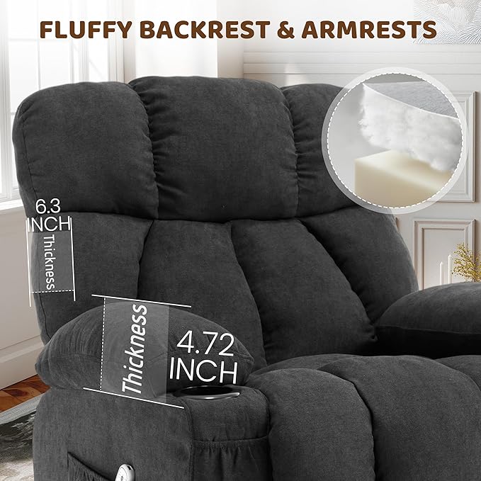 Massage Rocking Recliner Chair, Ergonomic Recliners Sofa