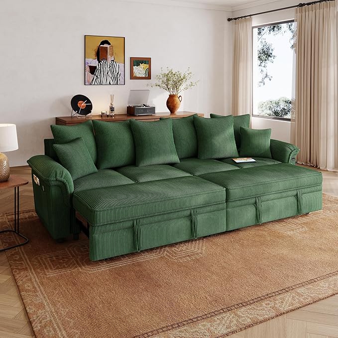 LINSY HOME Oversized Sectional Sleeper Sofa