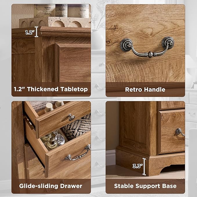 T4TREAM 48" Tall 6 Drawers Dresser Chests