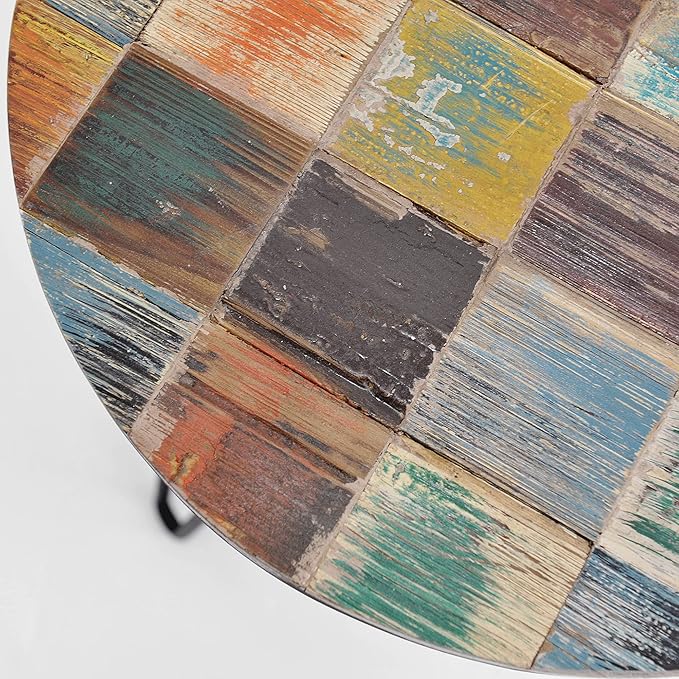 Greenage Reclaimed Wood End Table Bedroom