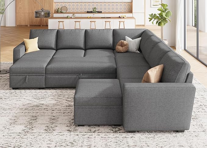 HONBAY Modular Sectional Sleeper Sofa